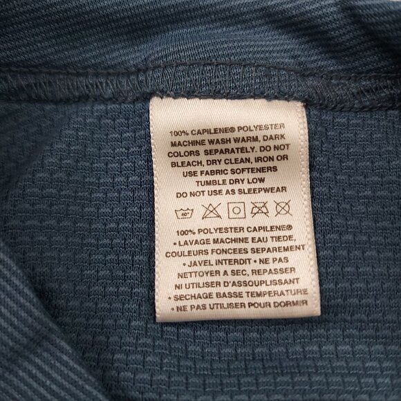 Patagonia Capilene Base Layer Kids Small Green Long Sleeve Crew Neck - Picture 9 of 9